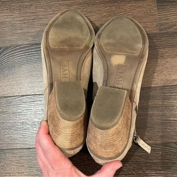 Frye Judith Double Zip Suede Ankle Booties in Ash 9M - Picture 8 of 12